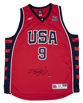LeBron James Signed Team USA Basketball Replica Road Jersey (UDA)